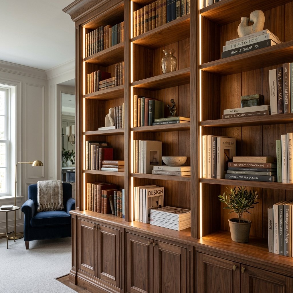 Bespoke Wooden Shelving Cabinet