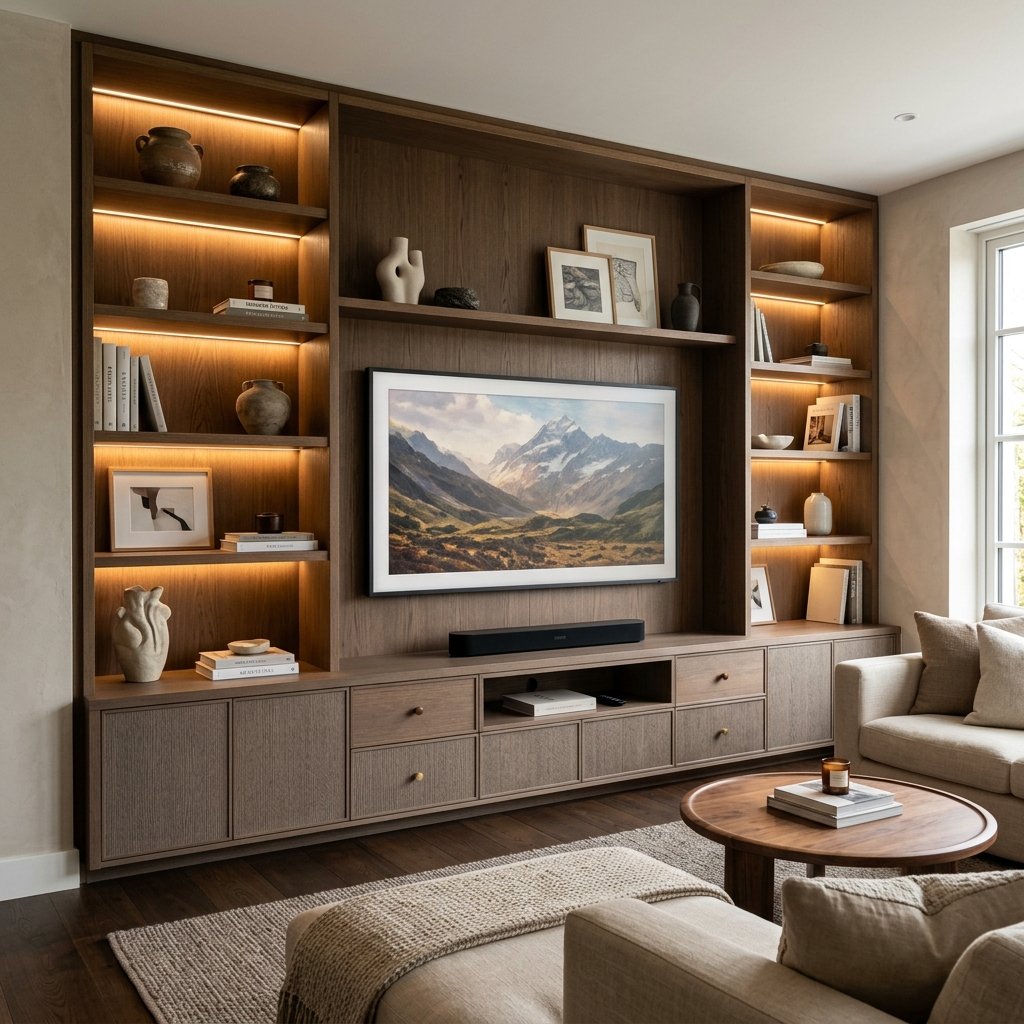 Bespoke Living Room Media Wall